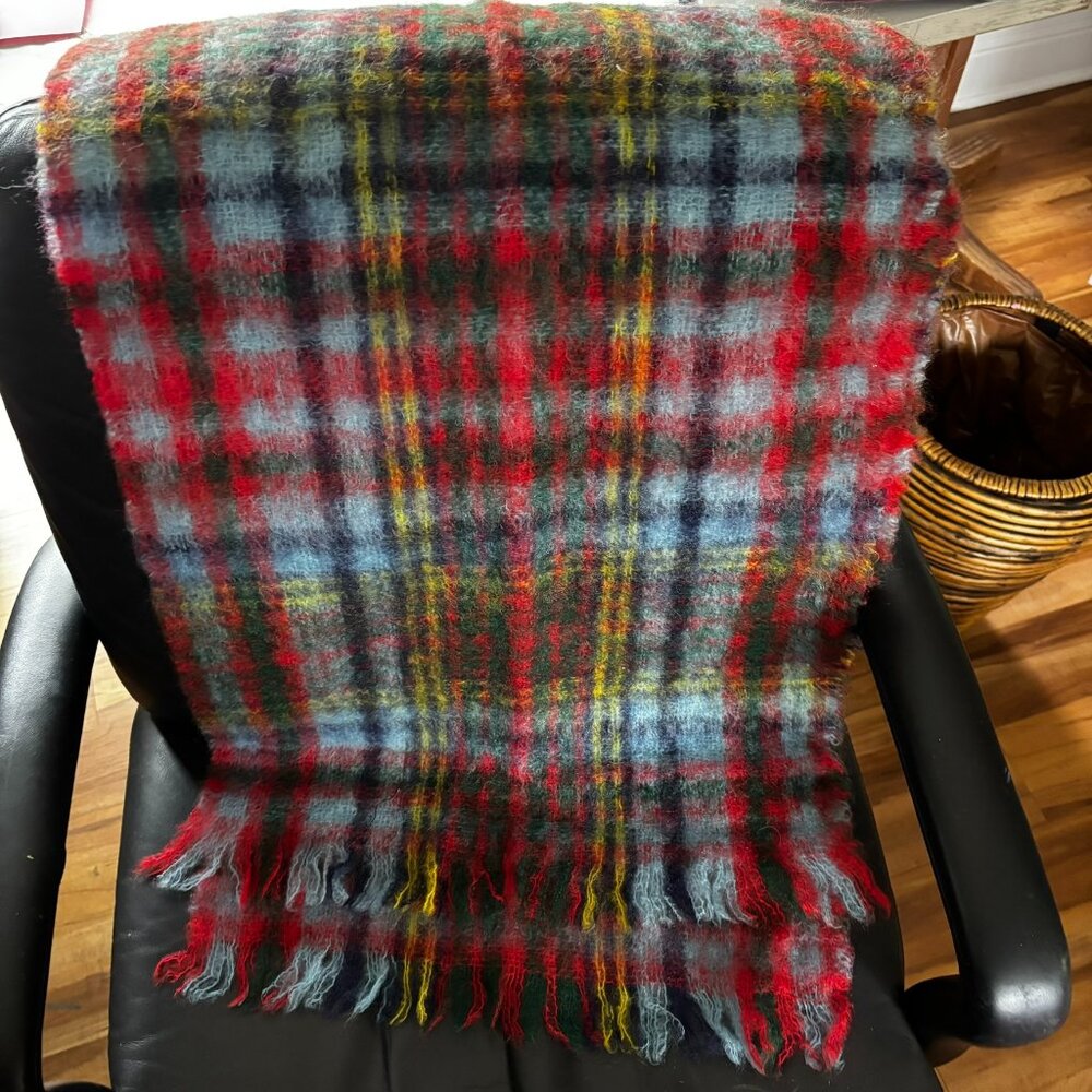 Heather Brae Vintage mohair/ wool shawl - made in Scotland